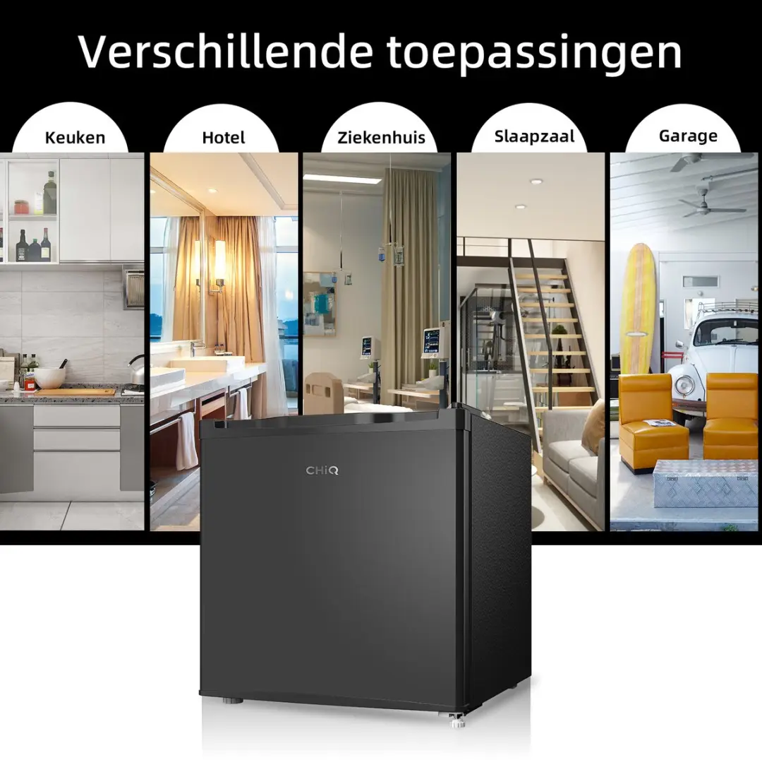 CHiQ CSD31D4D Mini Vriezer 31L - Zwart