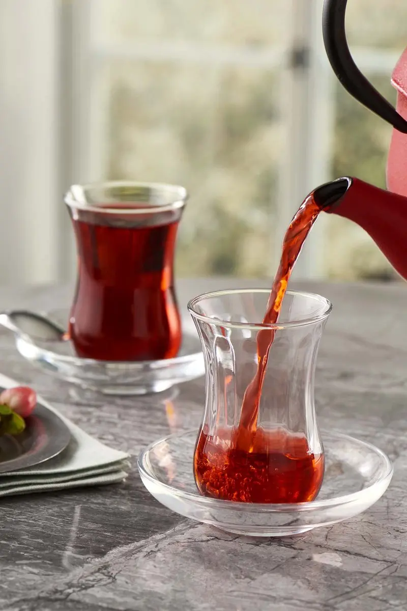 Pasabahce Üsküdar Optische Theeglazen 120ml - Set van 12