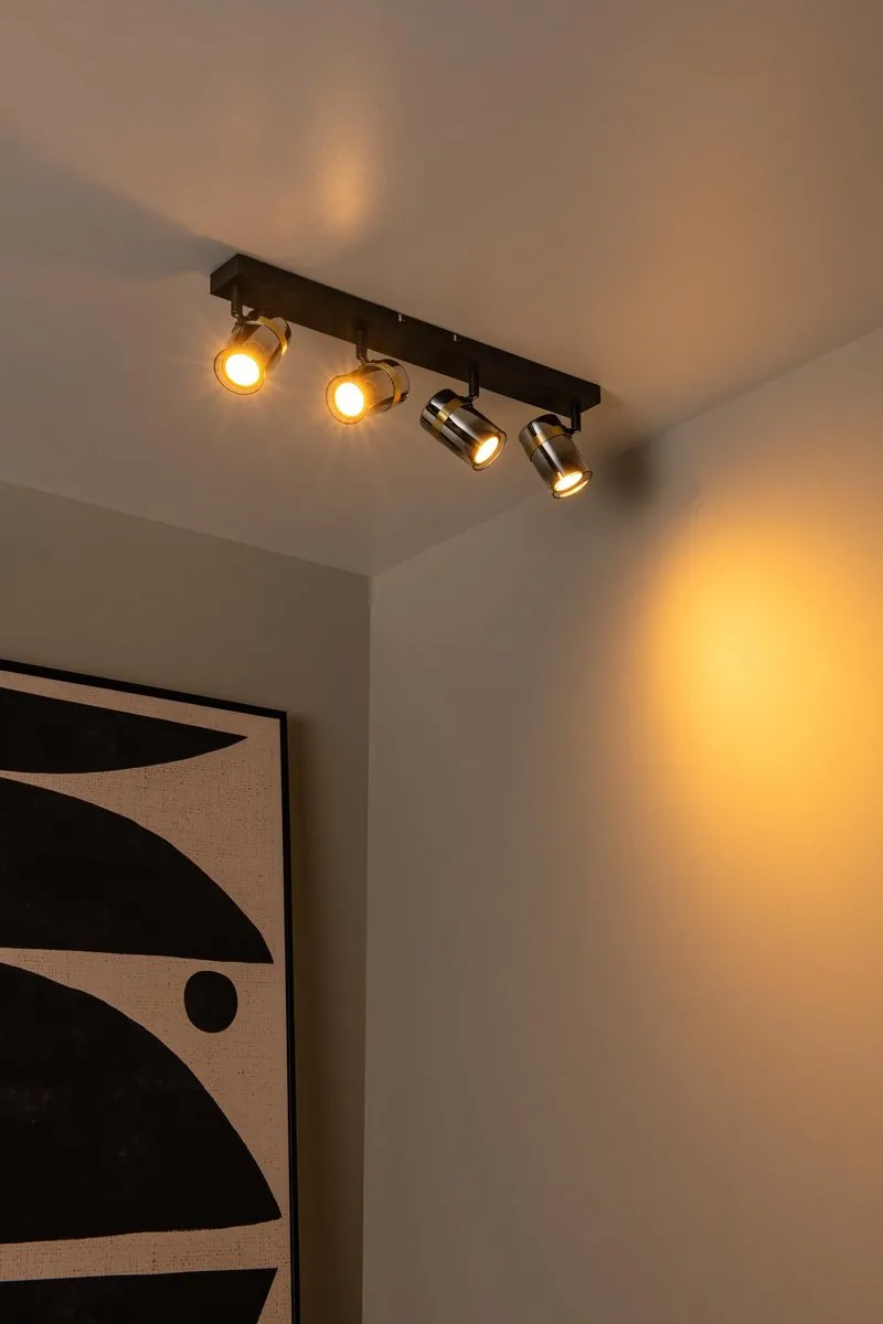 Lucide Upton Plafondspot 4xGU10 - Fumé