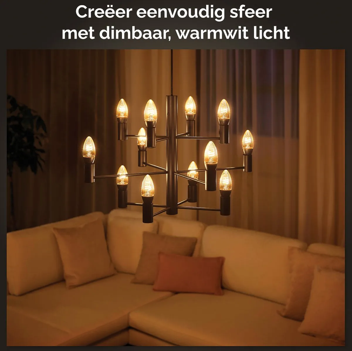 Philips Hue Filament E14 Kaarslamp - 4.5W - 2100K - Amber - afbeelding 5 van 6