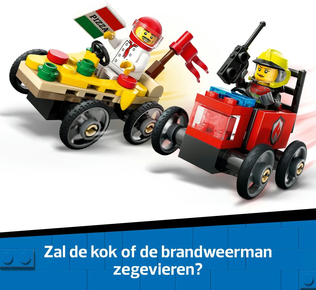 LEGO City 60458 Pizzabestelwagen vs Brandweerauto - 2 Minifiguren - afbeelding 6 van 6