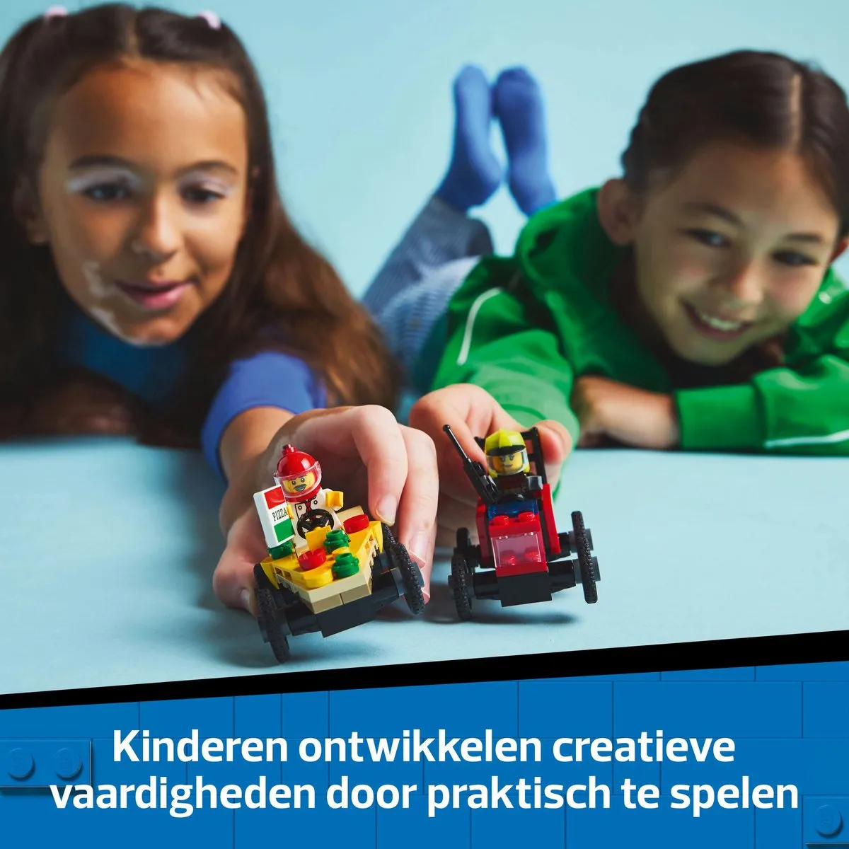 LEGO City 60458 Pizzabestelwagen vs Brandweerauto - 2 Minifiguren