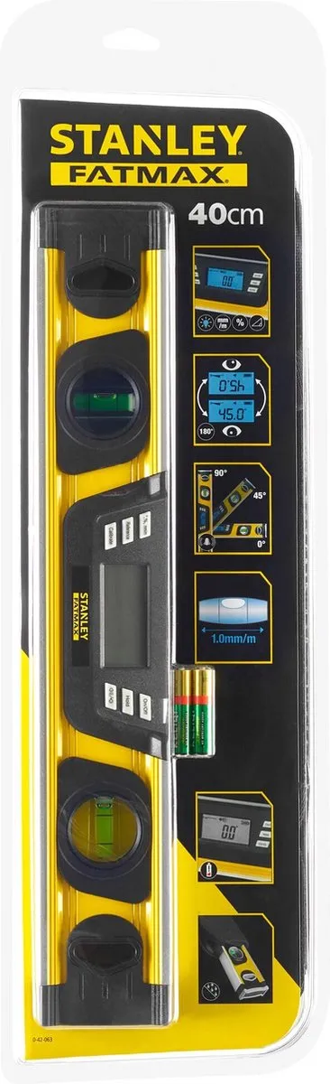 Stanley FatMax Digitale Waterpas 40cm - 0-42-063 - Geel