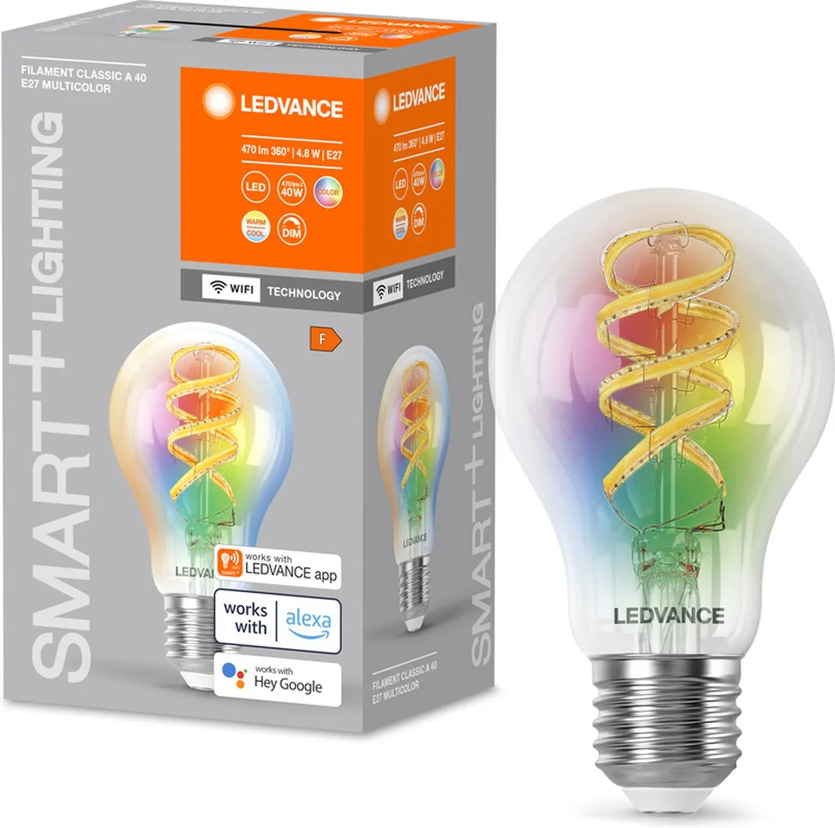 LEDVANCE SMART+ WIFI E27 RGBW 4.8W - 4 Stuks - afbeelding 6 van 6