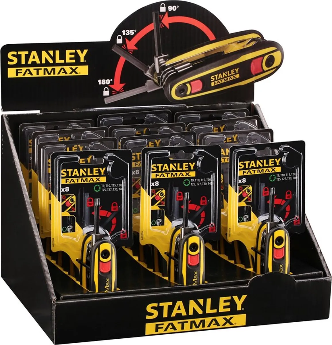 Stanley FatMax Vergrendelbare Torx Stiftsleutelset - 8-delig - Geel - afbeelding 6 van 6