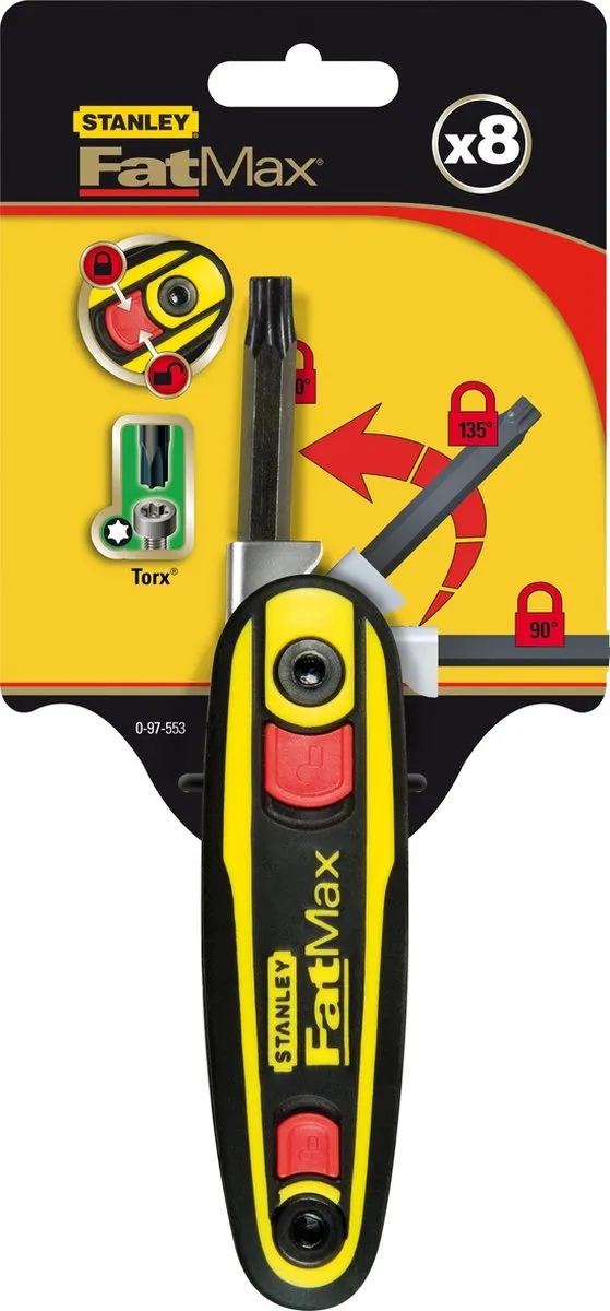 Stanley FatMax Vergrendelbare Torx Stiftsleutelset - 8-delig - Geel
