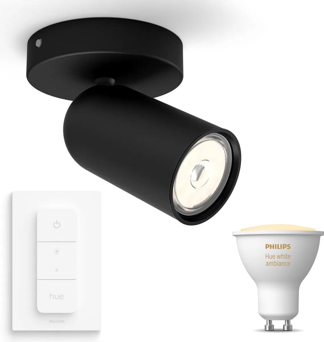 Philips Hue Pongee Opbouwspot Zwart