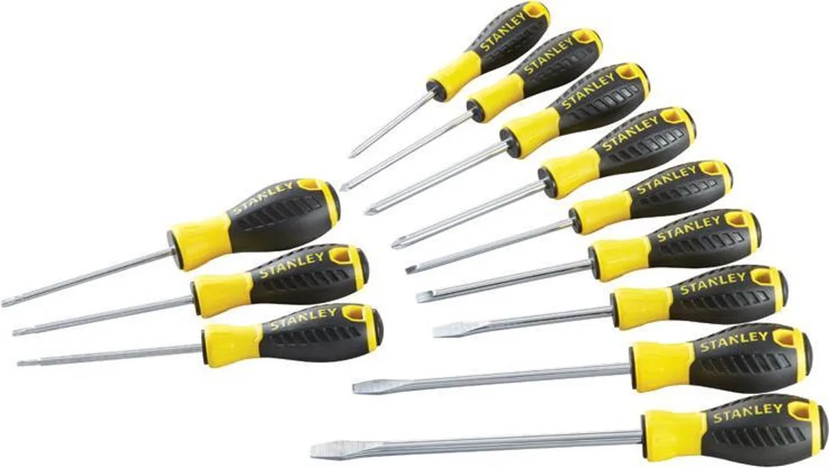 Stanley Schroevendraaierset STHT0-60212 - 12-delig - Zwart/Geel