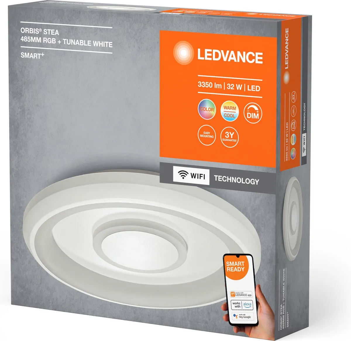 LEDVANCE Decorative Ceiling 2 Light Wifi - 32W Tunable White - Wit