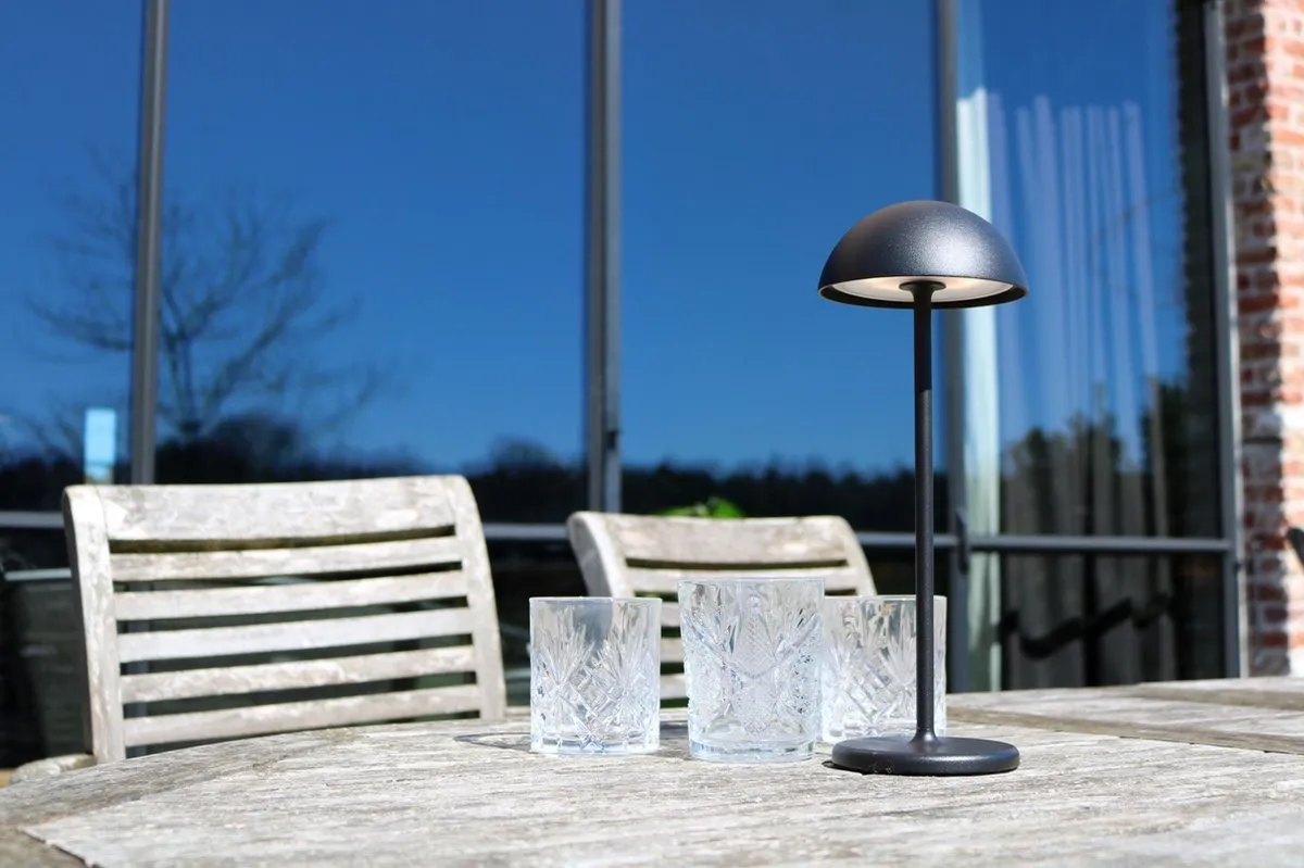 Lucide Joy Oplaadbare Tafellamp 1x1,5W 3000K - Zwart - afbeelding 6 van 6