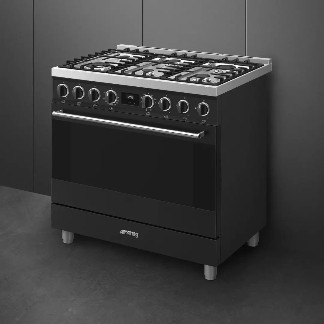 Smeg B91GMMBNLK2 Gasfornuis 90cm - Mat Zwart - afbeelding 6 van 6