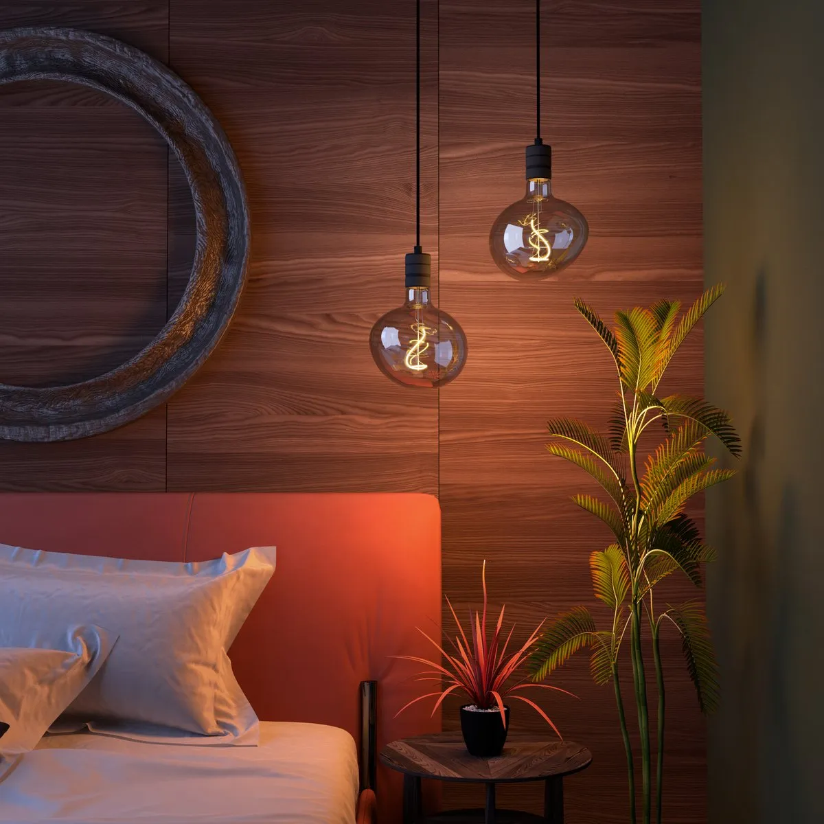 Calex Pebble LED Lamp E27 - 4W - Rookglas - 1800K