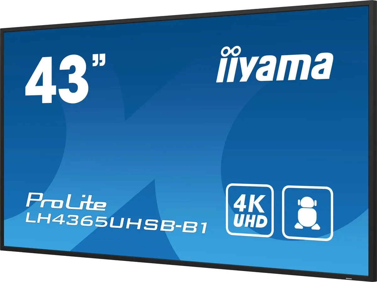 iiyama LH4365UHSB-B1 Beeldkrant 4K 108cm - Android 11 - Zwart