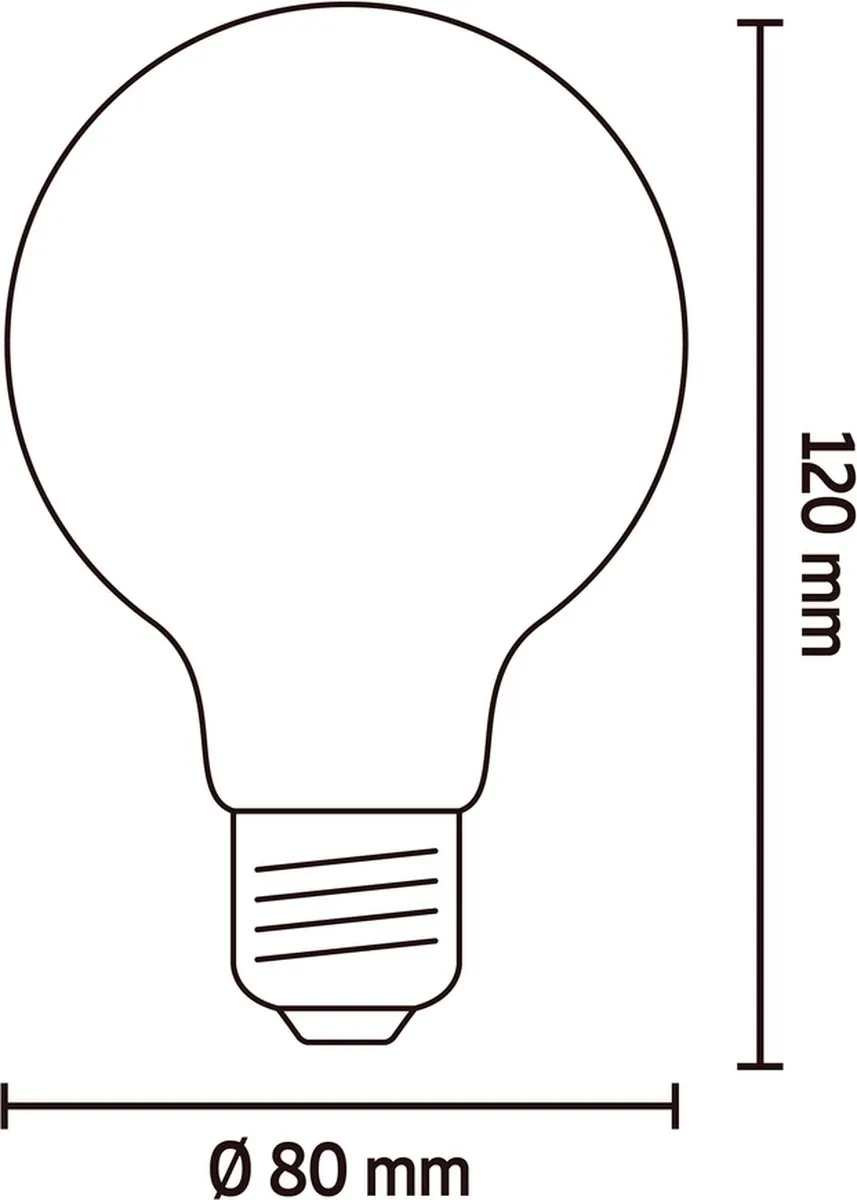 Calex Filament LED Lamp E27 Rookglas 4W - Dimbaar