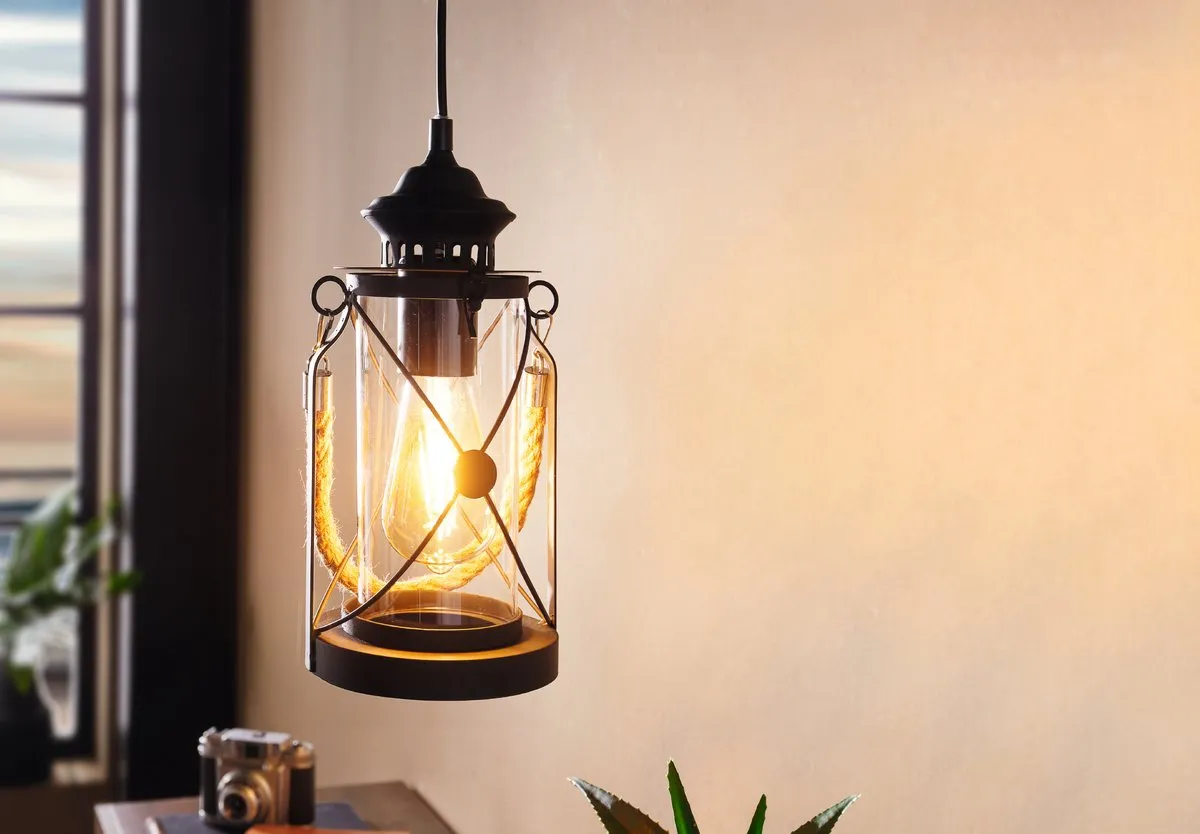 Eglo Vintage Bradford Hanglamp - 1 Lichtpunt - Zwart - afbeelding 6 van 6
