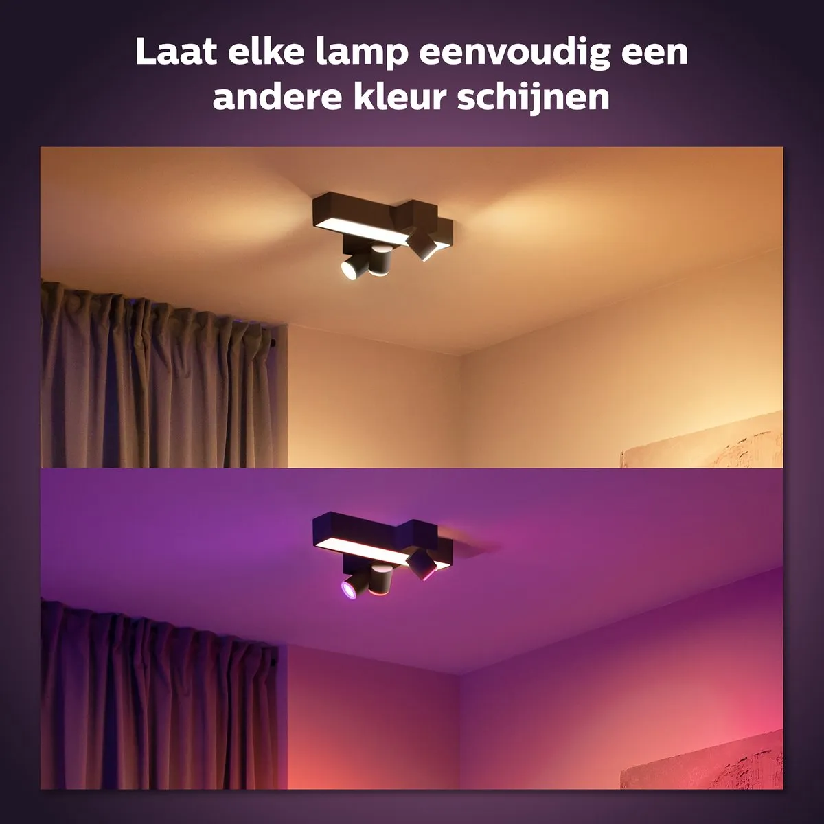 Philips Hue Centris Opbouwspot 3-spots - Zwart