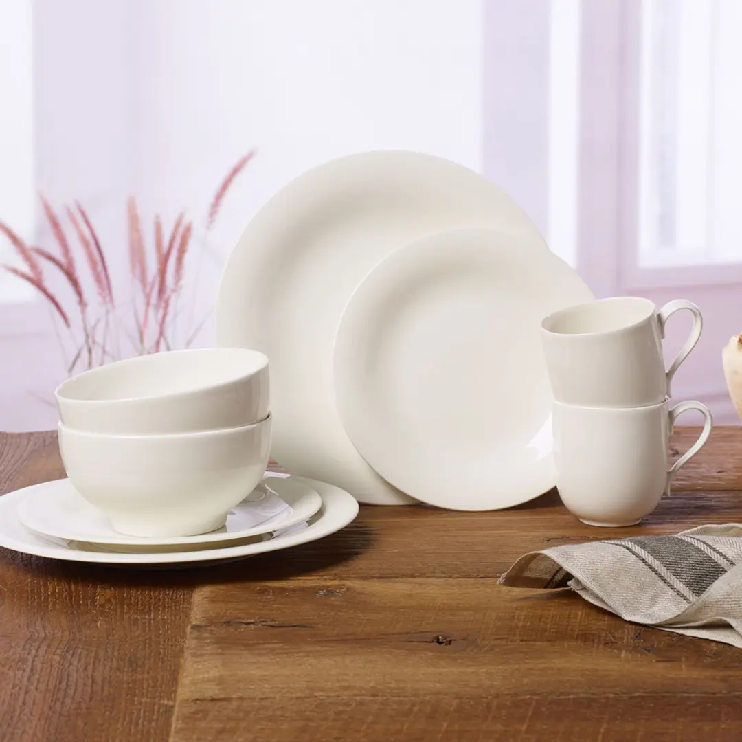 Villeroy & Boch New Cottage Kombi-Set - 4-delig - wit-gekleurd