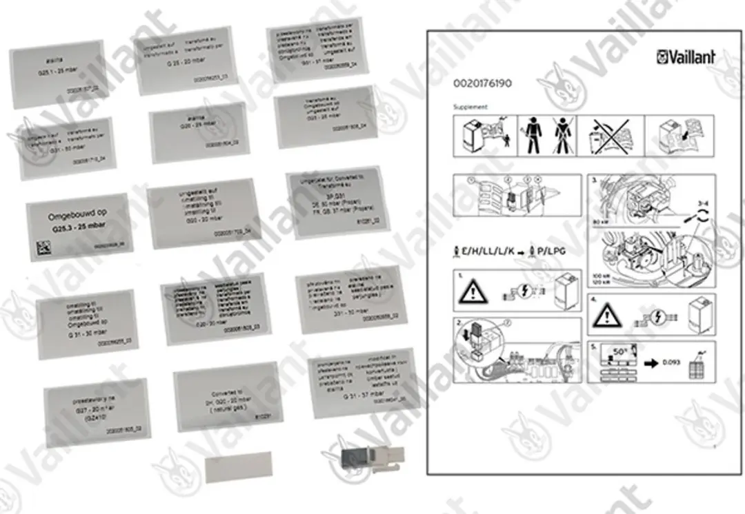 Vaillant VC 1006+1206 Omstellingsset