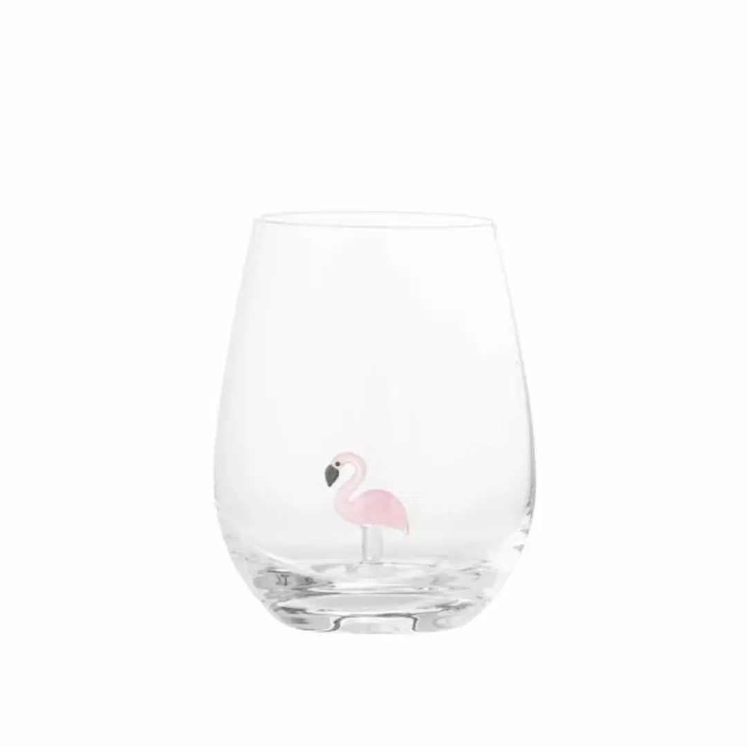 Bloomingville Misa Drinkglas met Flamingo 560ml