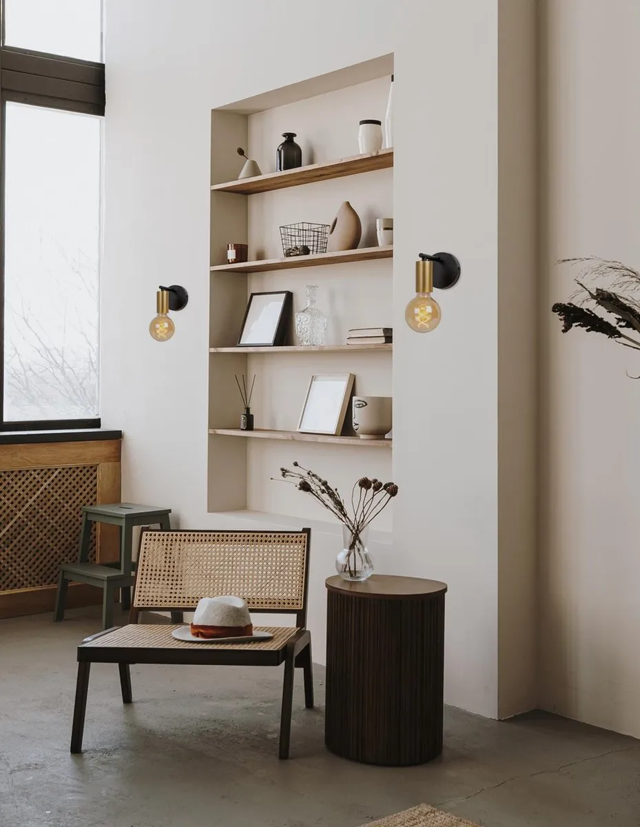 Lucide Enya Wandlamp E27 - 10cm - Zwart