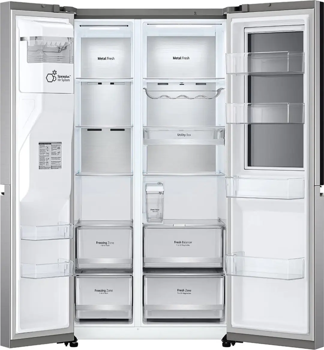 LG InstaView GSXV91PZAE Amerikaanse Koelkast 635L - Zwart