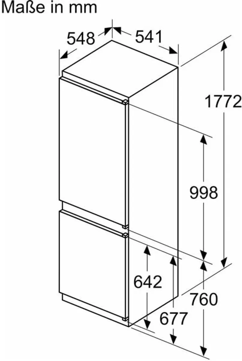Neff KI5861SE0 Inbouw Koelvriescombinatie 178cm - 267L