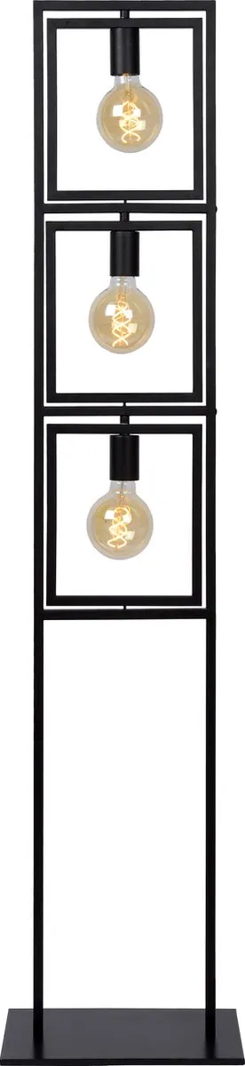 Lucide LUUK Vloerlamp 3xE27 - Zwart