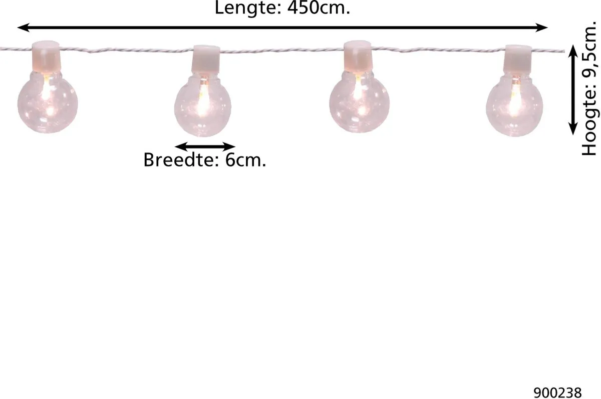 Eglo Partaj Wandlamp Buiten LED 450cm - 16 Lichtpunten - Wit