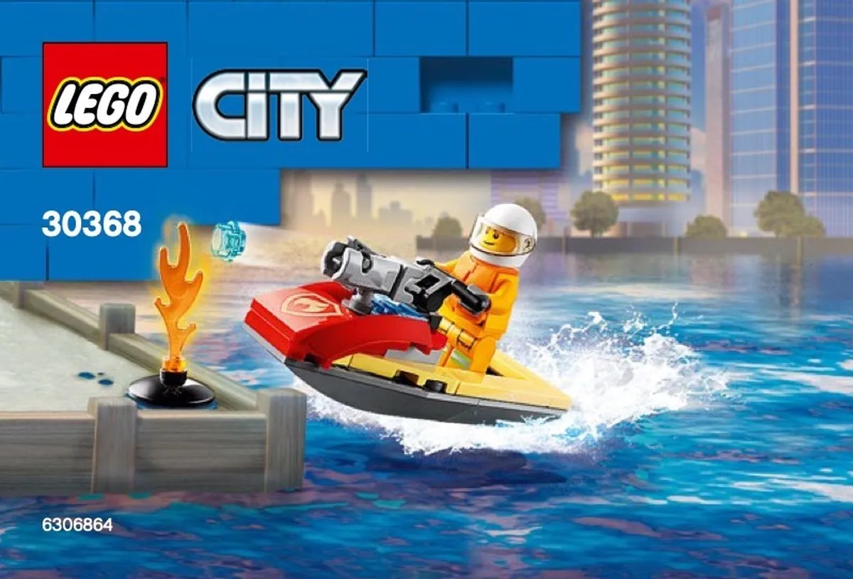 LEGO City Brandweer Waterscooter 30368 - 33 Stukken