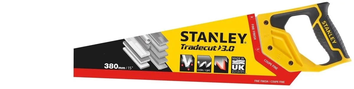Stanley Tradecut Houtzaag Fijn 380mm 11 TPI STHT20349-1