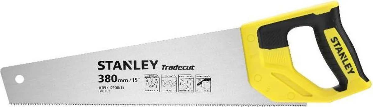 Stanley Tradecut Houtzaag Fijn 380mm 11 TPI STHT20349-1