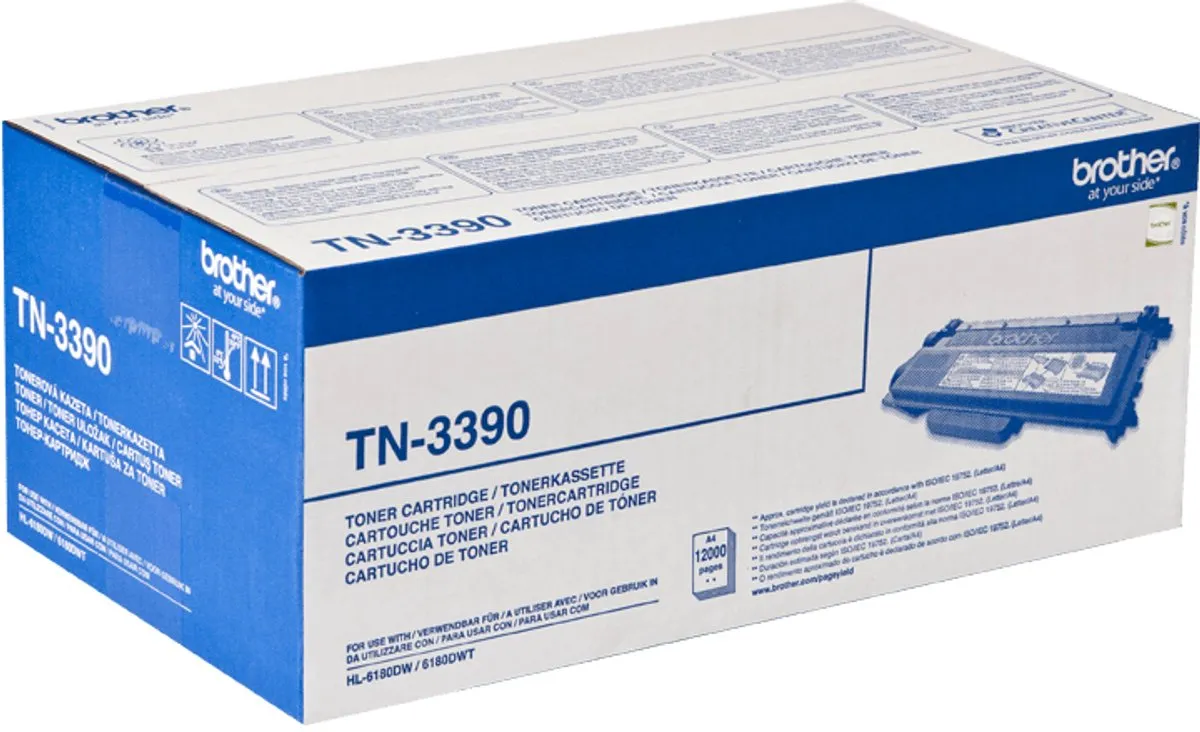 Brother TN-3390 Tonercartridge - 12.000 Pagina's - Zwart