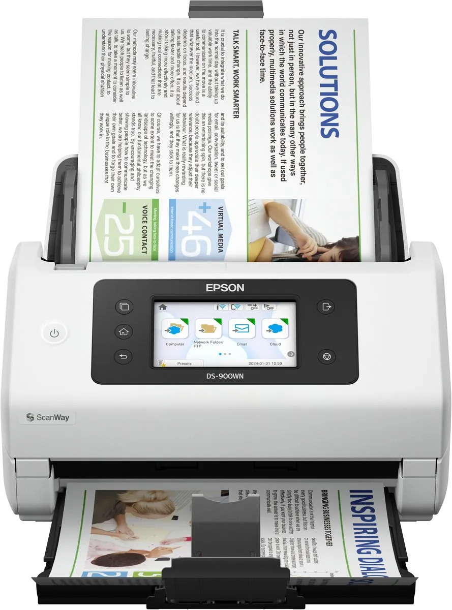 Epson WorkForce DS-900WN Scanner - A4 - Wi-Fi - Wit
