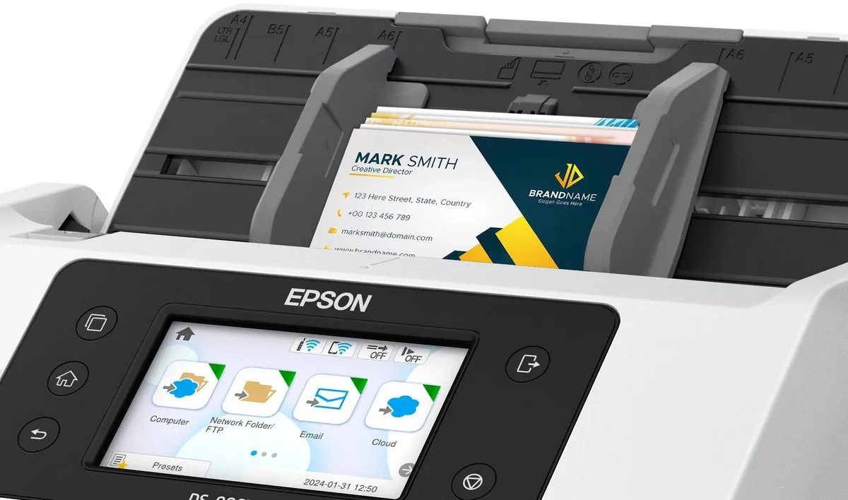 Epson WorkForce DS-900WN Scanner - A4 - Wi-Fi - Wit