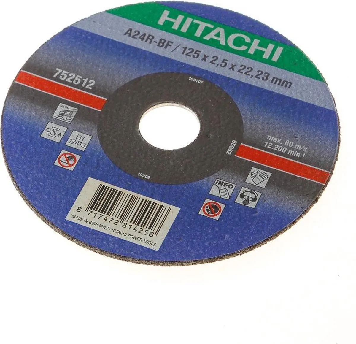 Hikoki HI00461 Doorslijpschijf Metaal 125mm - afbeelding 2 van 2