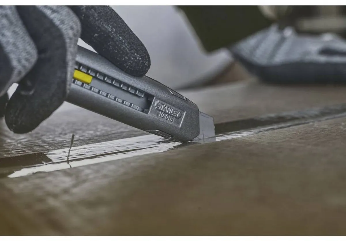 Stanley Interlock Afbreekmes 18mm - Grijs/Geel