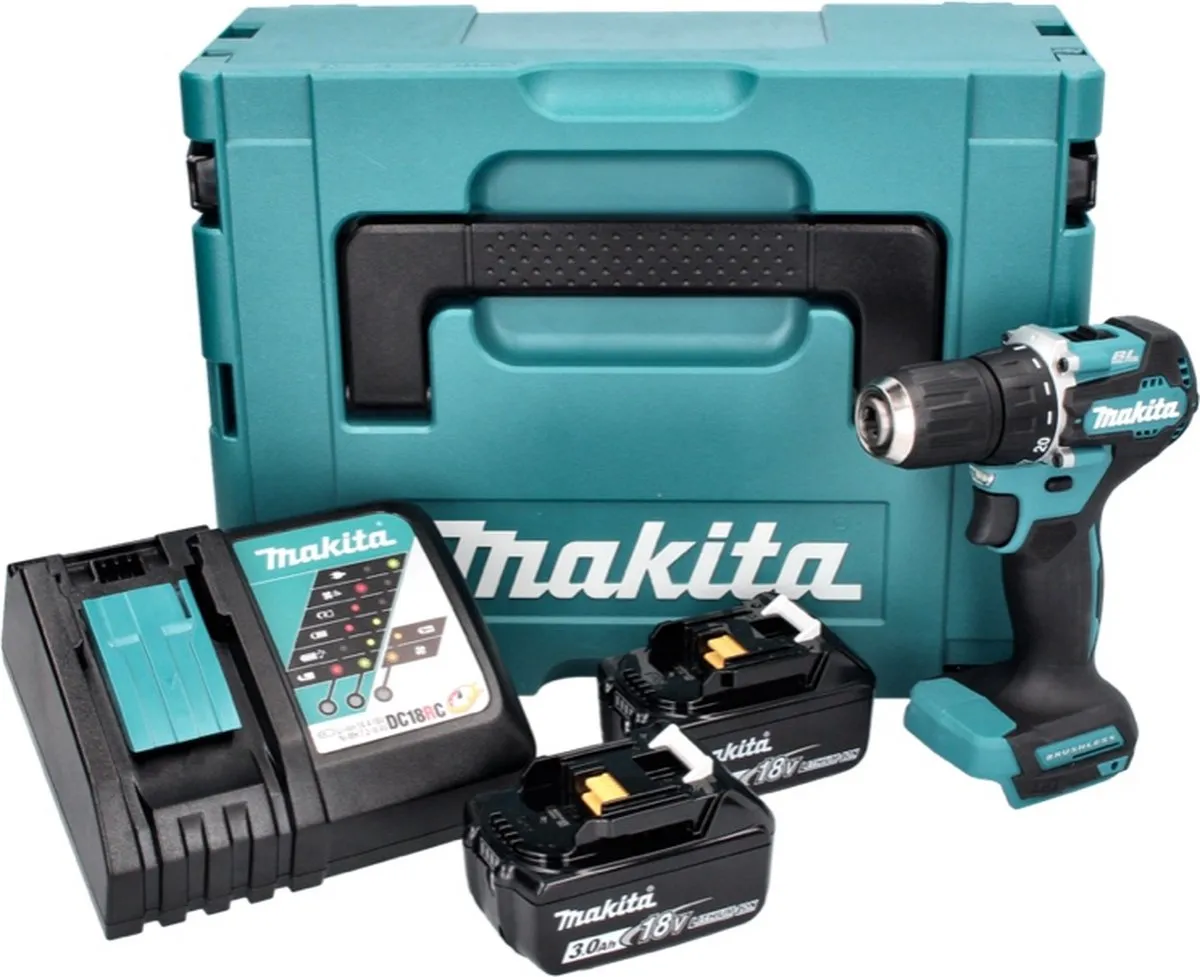 Makita DDF487RFJ Accuboormachine 18V - 2x 3.0Ah + Lader + Makpac