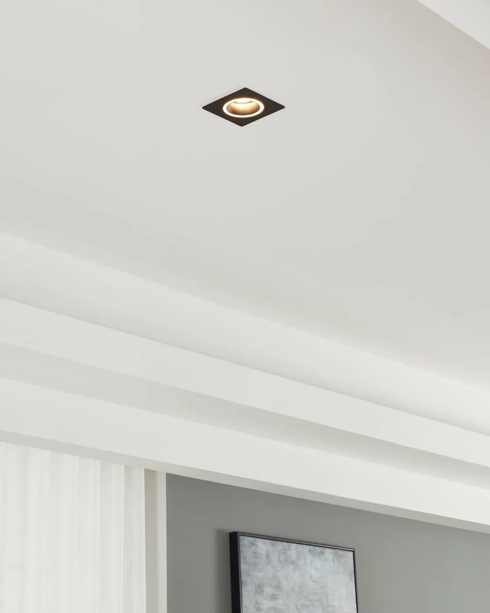 Eglo 900451 LED Inbouwspot GU10 35W - Zwart/Wit