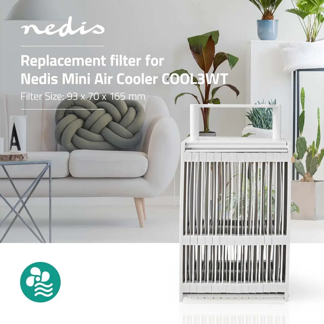 Nedis COOL3FIL Vervangend Filter Luchtkoeler - Wit