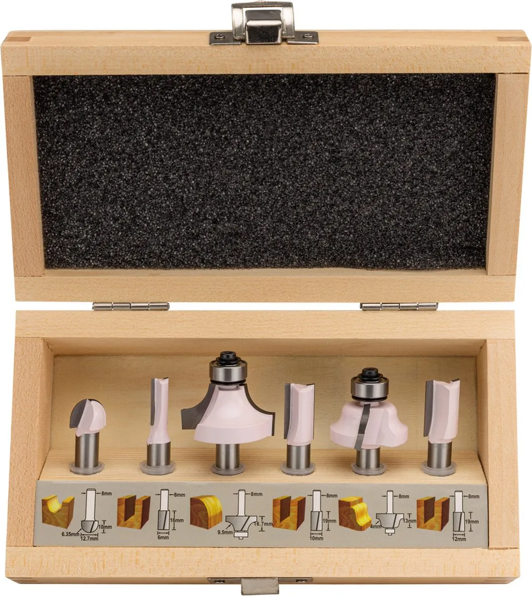 Makita D-53540 Freesset 8mm 6-delig