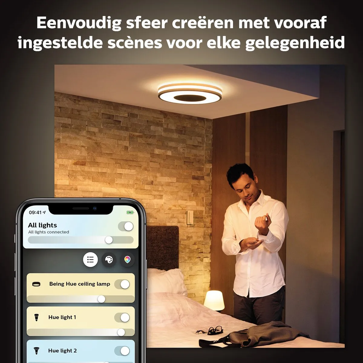 Philips Hue Being Plafondlamp - 2 Lichtpunten - Zwart