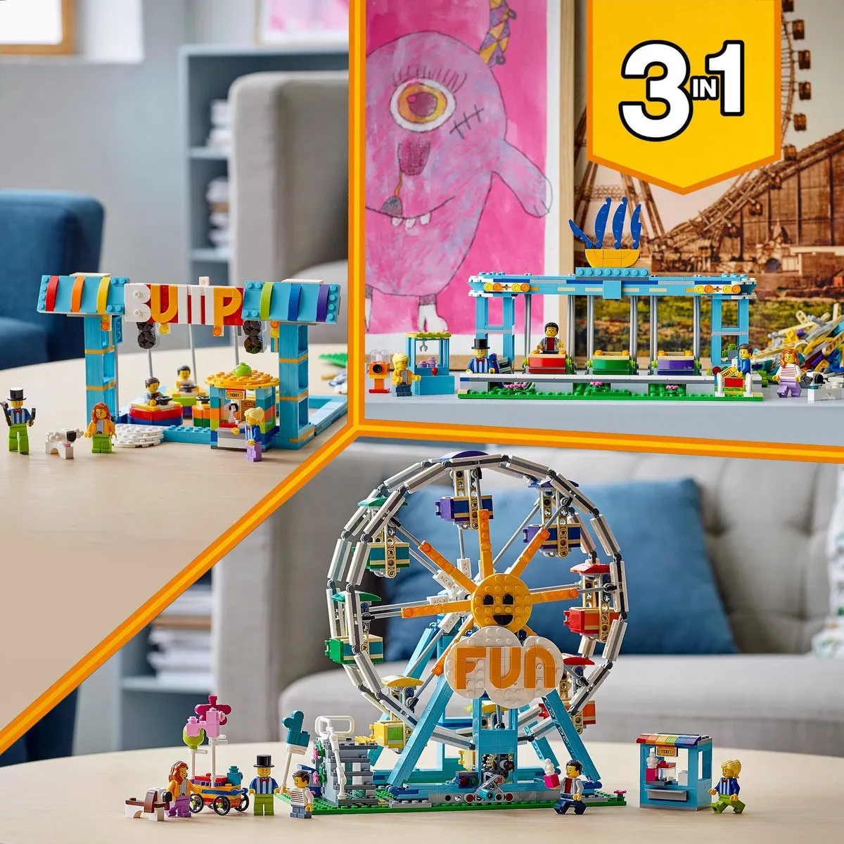 LEGO Creator 3-in-1 Reuzenrad 31119 - 1002 Stukken - afbeelding 4 van 6