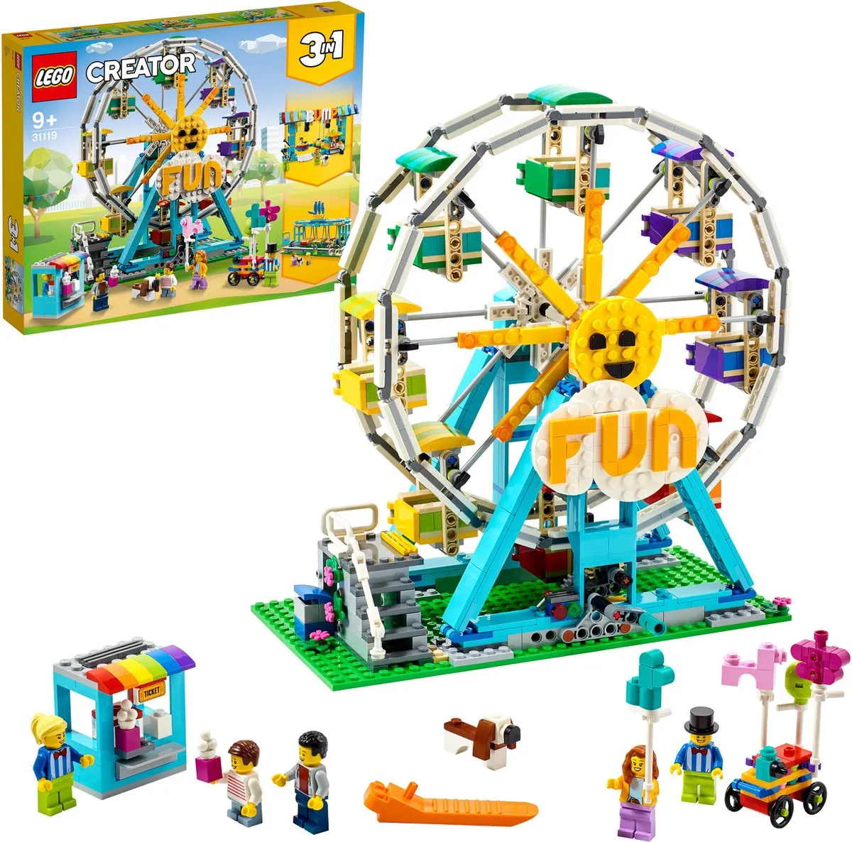 LEGO Creator 3-in-1 Reuzenrad 31119 - 1002 Stukken - afbeelding 3 van 6