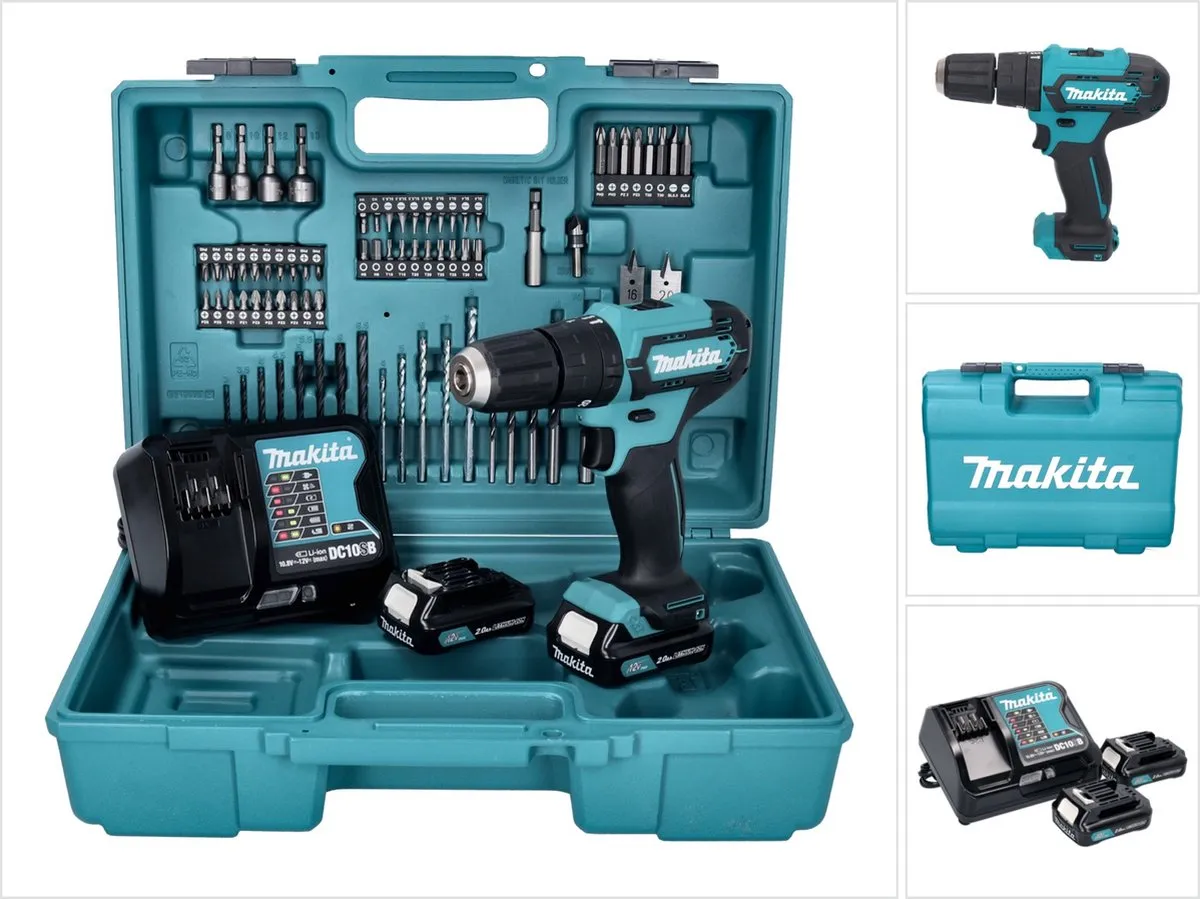 Makita HP333DSAX1 Klopboor-/schroefmachine - 2x accu - 21 standen