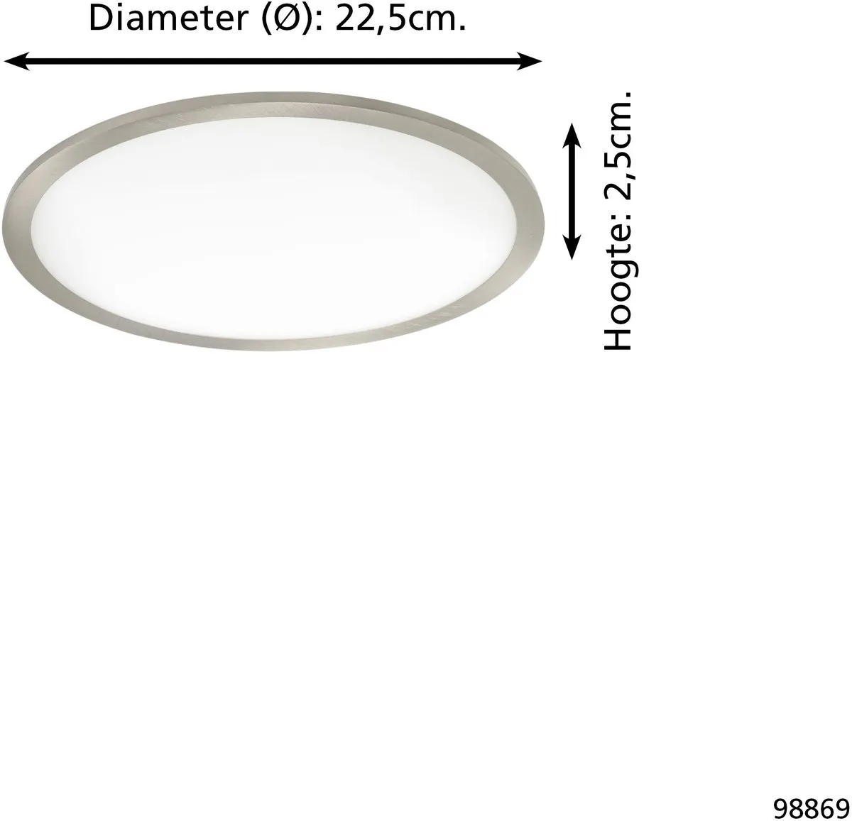 Eglo Fueva Flex Inbouwlamp RVS 22.5cm - 4000K