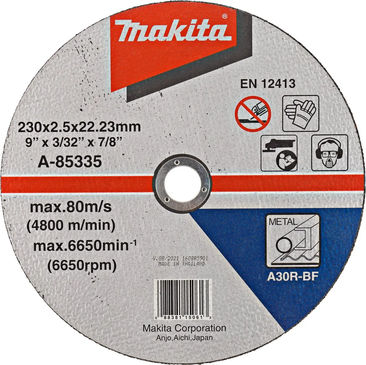 Makita A-85335 Doorslijpschijf 230x2,5mm Staal