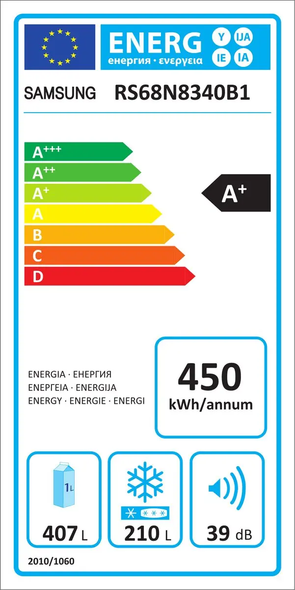 Samsung RS68N8340B1 Amerikaanse Koelkast - 664L - Grafiet