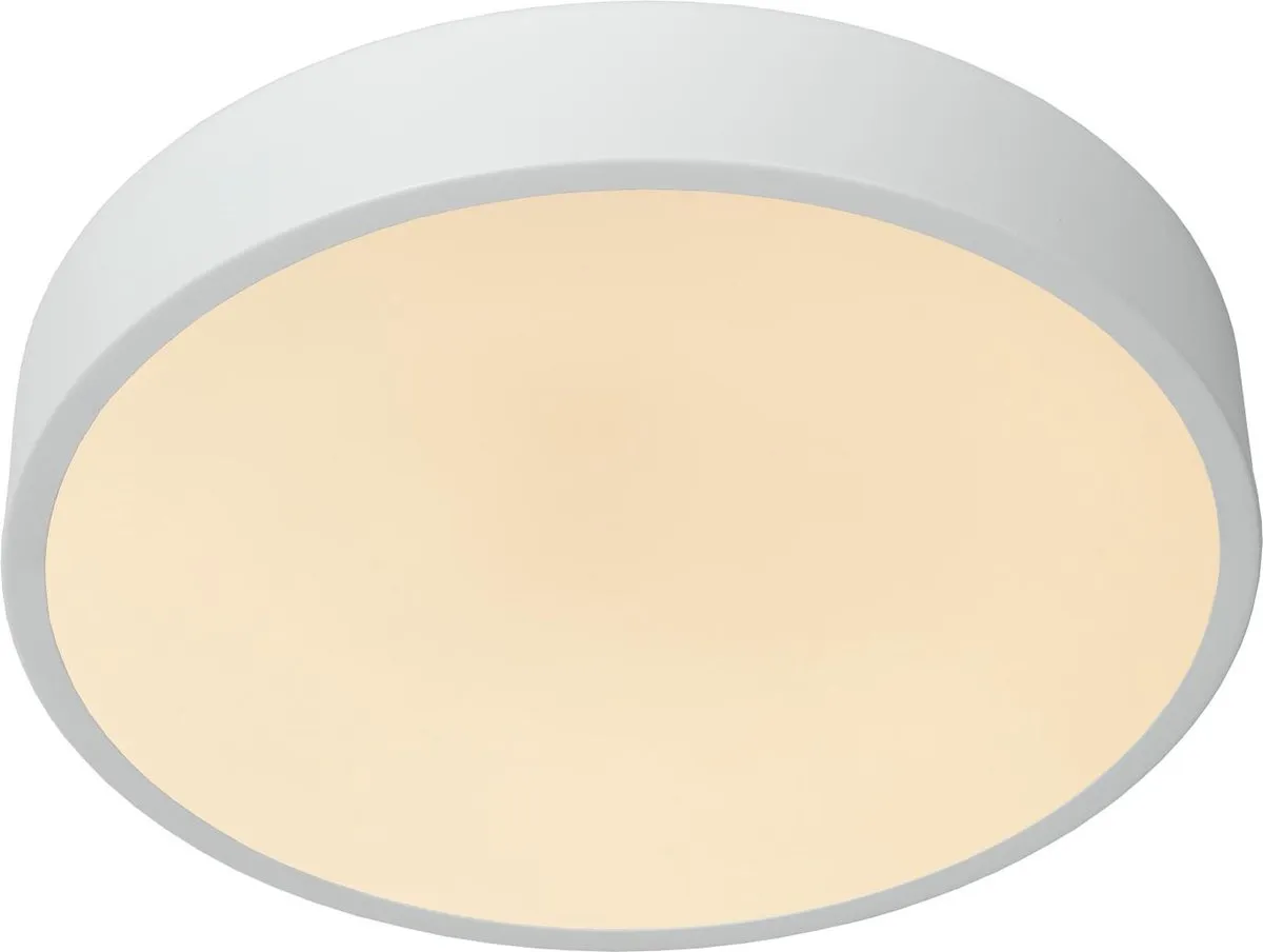 Lucide UNAR Plafondlamp Ø30cm LED 18W 2700K - Wit