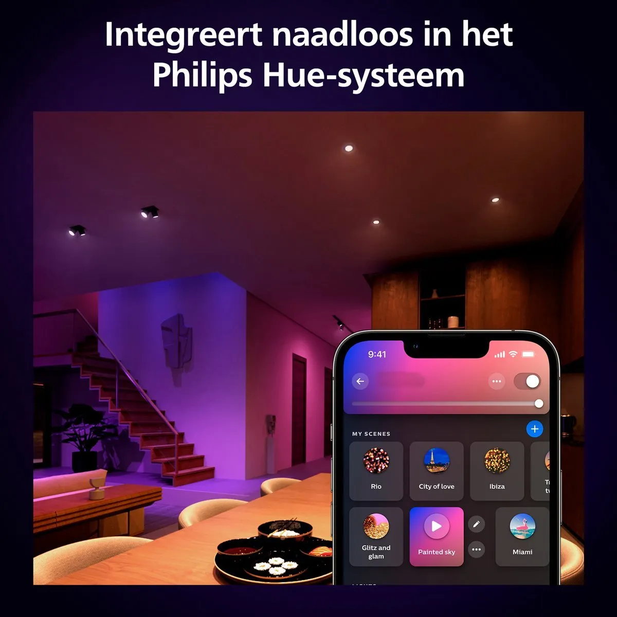 Philips Hue Uitbreidingspakket GU10 - 4 Spotjes RGBW - Mat Wit