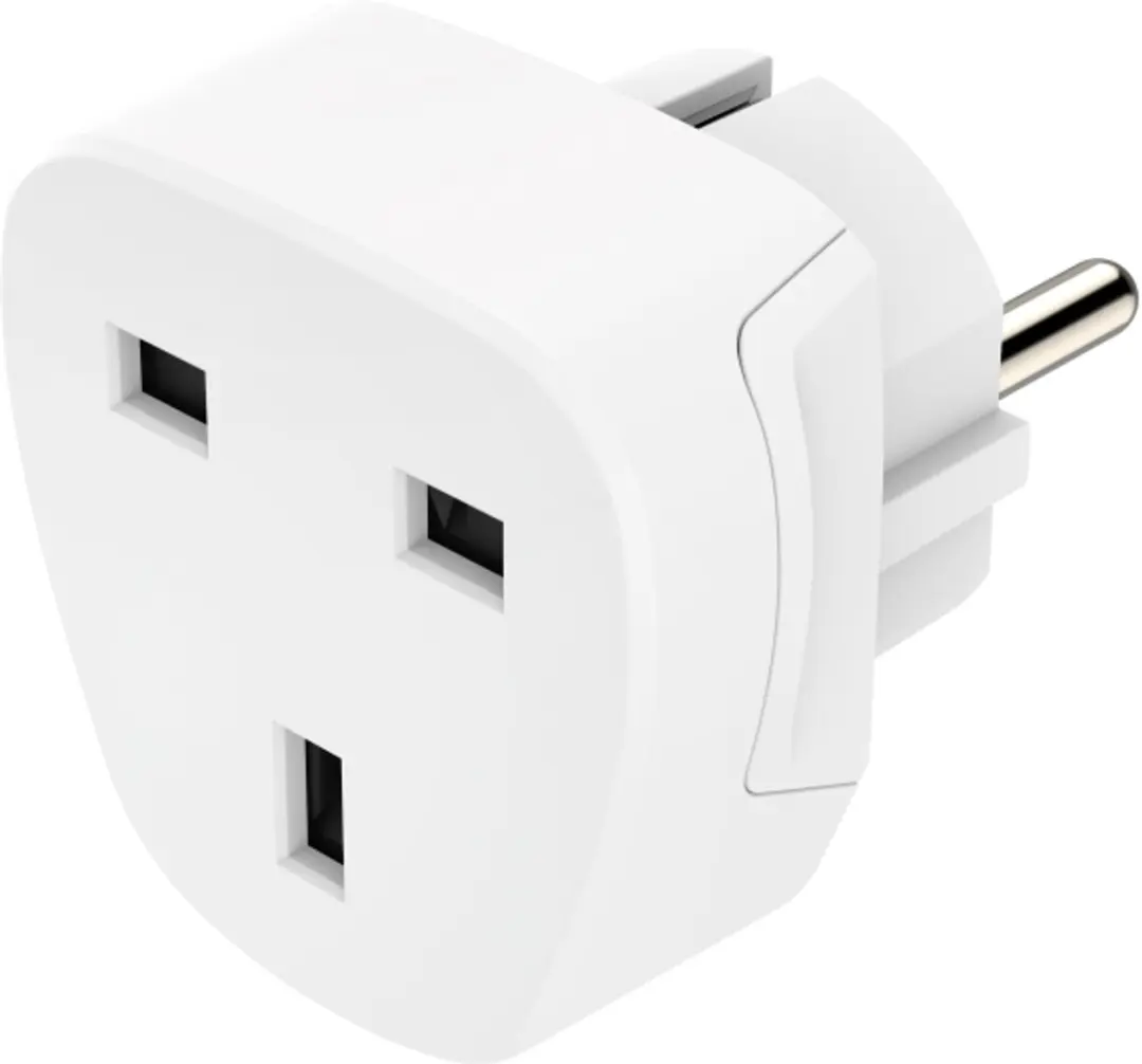 Hama Reisstekker UK naar EU Type E/F - Wit